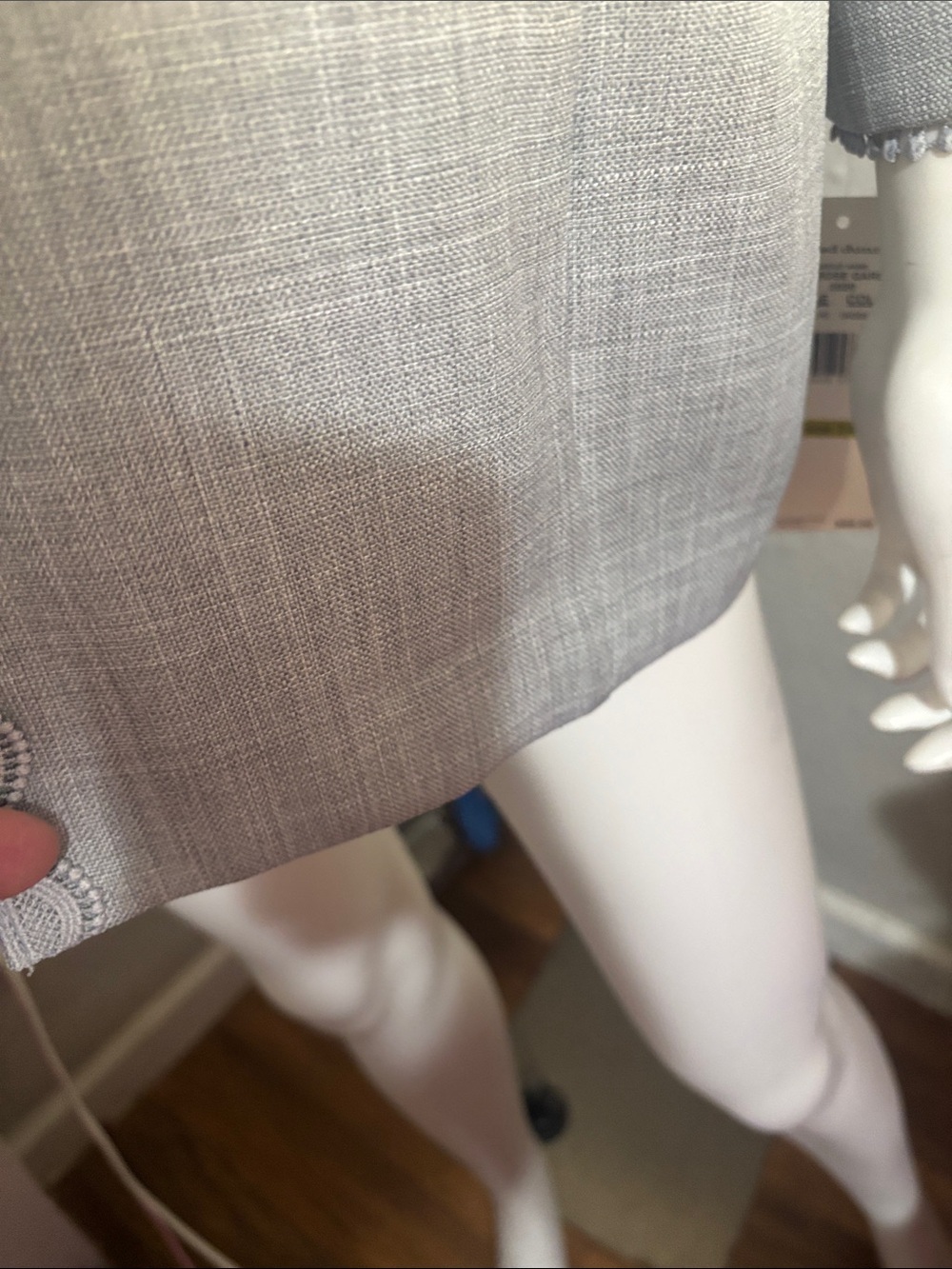 Alfred Dunner Gray Textured Open-Front Jacket - Picture 6 of 12